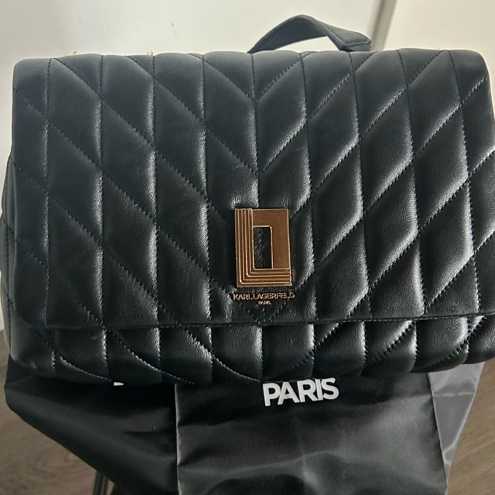 Karl Lagerfeld Black Quilted Bag